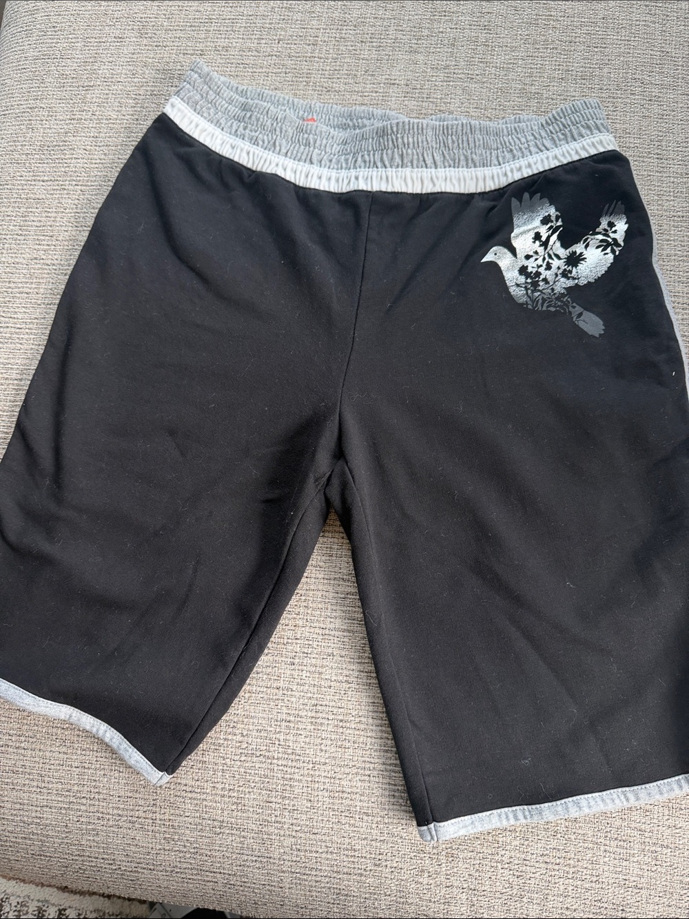 Women’s Black & Gray Graphic Lounge Shorts